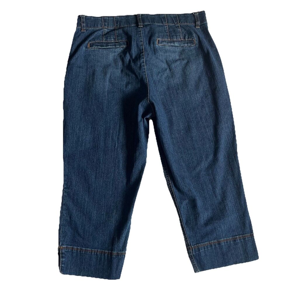 Gloria Vanderbilt Rhea Cwb Capri Blue Jeans Stretch Comfort Waist Womens 12 EUC - Picture 3 of 8